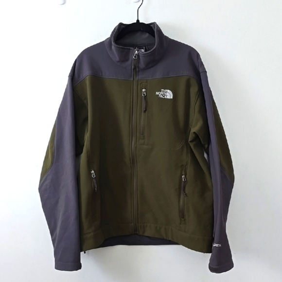 The North Face Men's Apex Olive and Gray Jacket sz Large - Picture 1 of 11